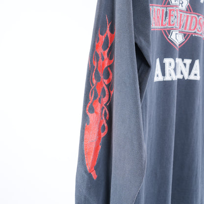 VINTAGE HARLEY DAVIDSON RED FLAME LONG SLEEVE T-SHIRT