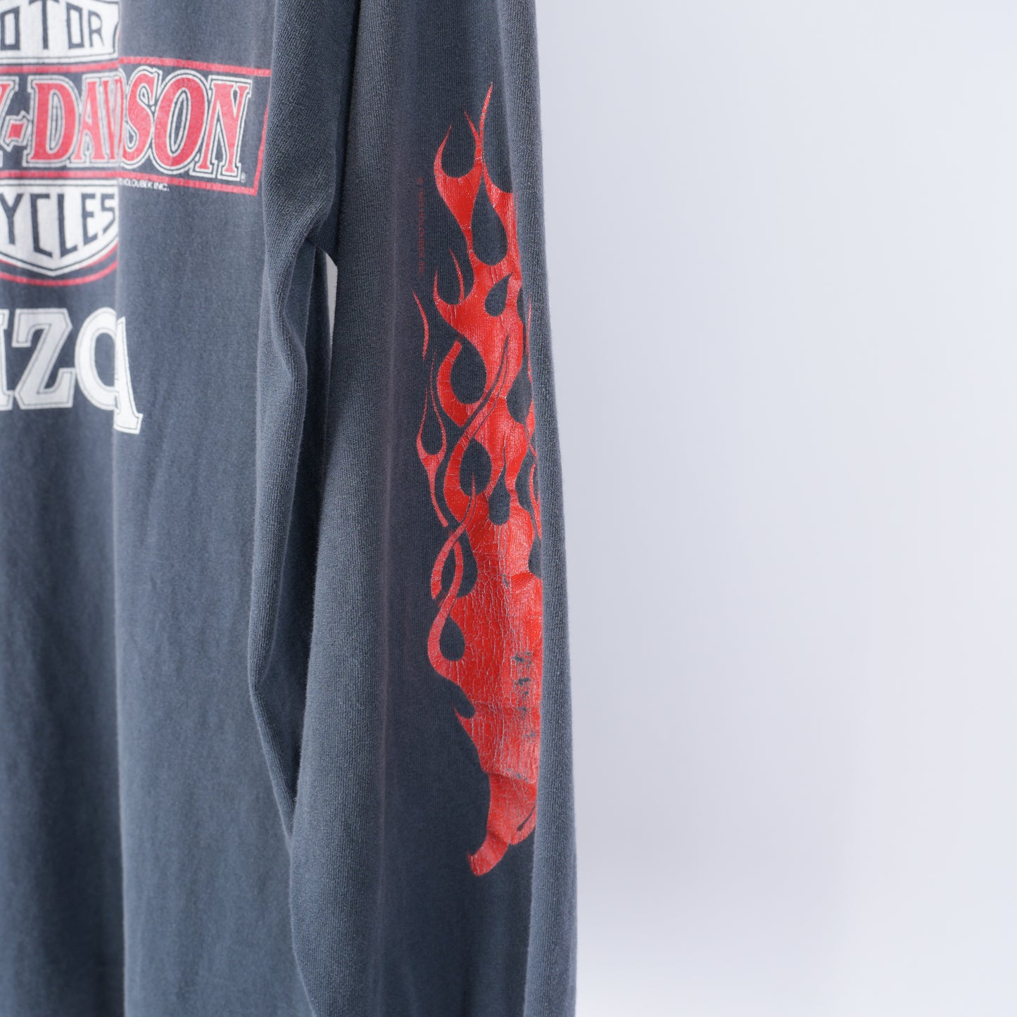 VINTAGE HARLEY DAVIDSON RED FLAME LONG SLEEVE T-SHIRT