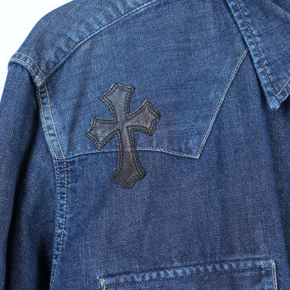 CHROME HEARTS LEVIS DENIM PATCH DARK BLUE JACKET