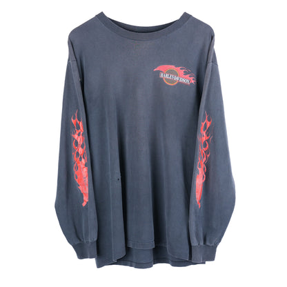 VINTAGE HARLEY DAVIDSON RED FLAME LONG SLEEVE T-SHIRT