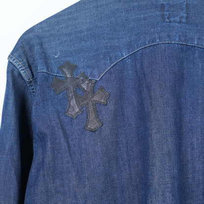 CHROME HEARTS LEVIS DENIM PATCH DARK BLUE JACKET