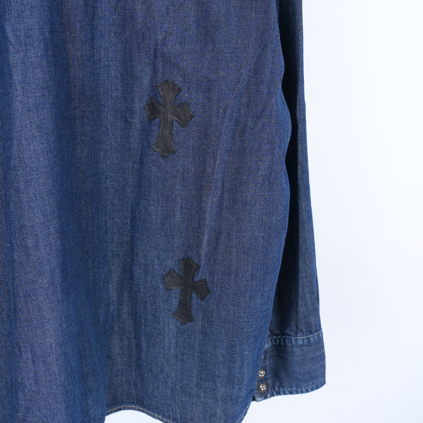 CHROME HEARTS LEVIS DENIM PATCH DARK BLUE JACKET