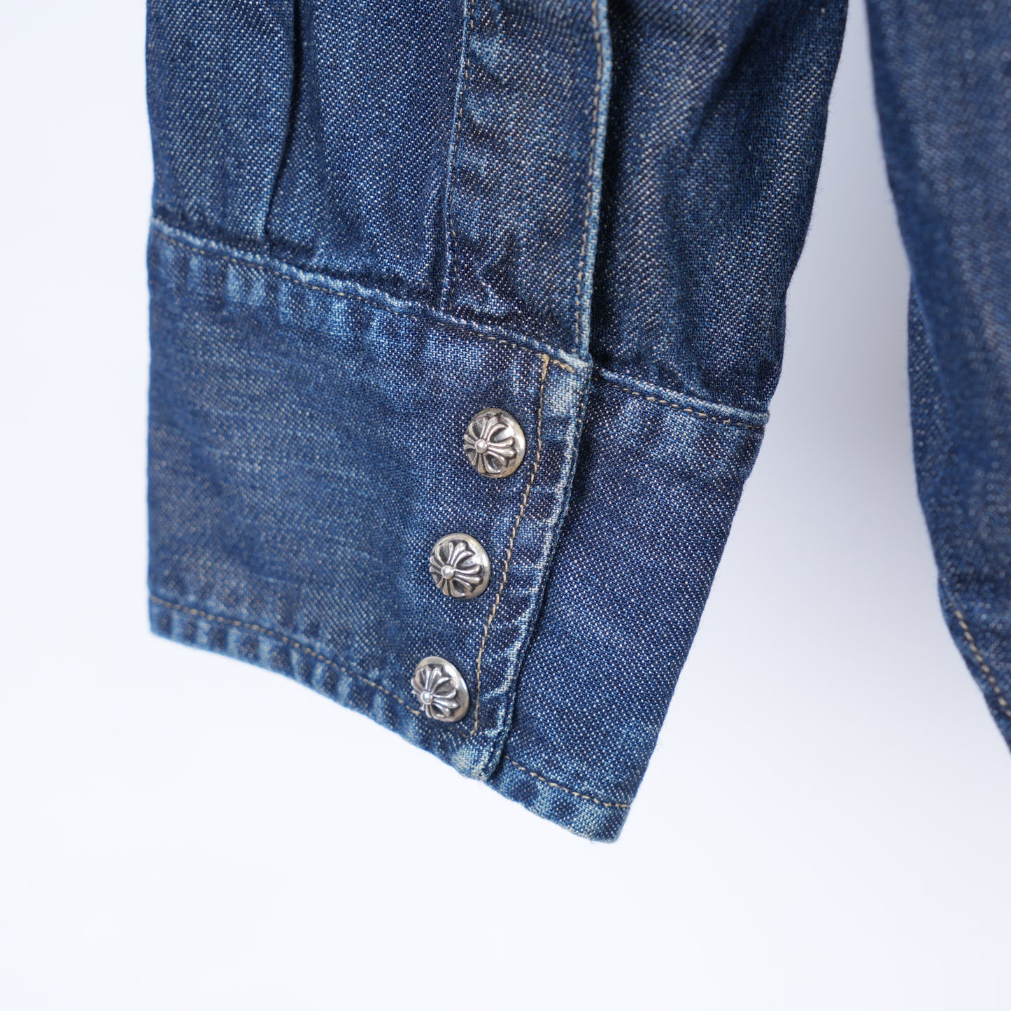 CHROME HEARTS LEVIS DENIM PATCH DARK BLUE JACKET