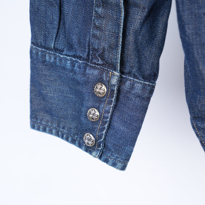CHROME HEARTS LEVIS DENIM PATCH DARK BLUE JACKET