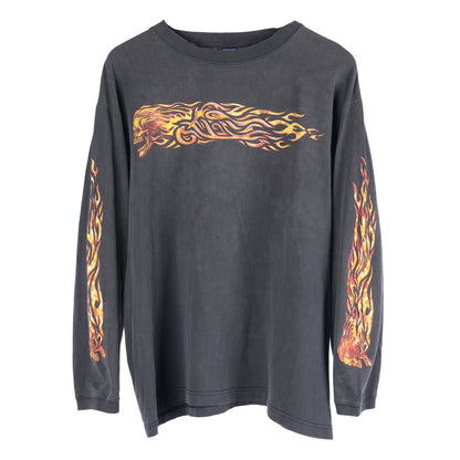 VINTAGE FLAME MOTORCYCLE LONG SLEEVE TEE