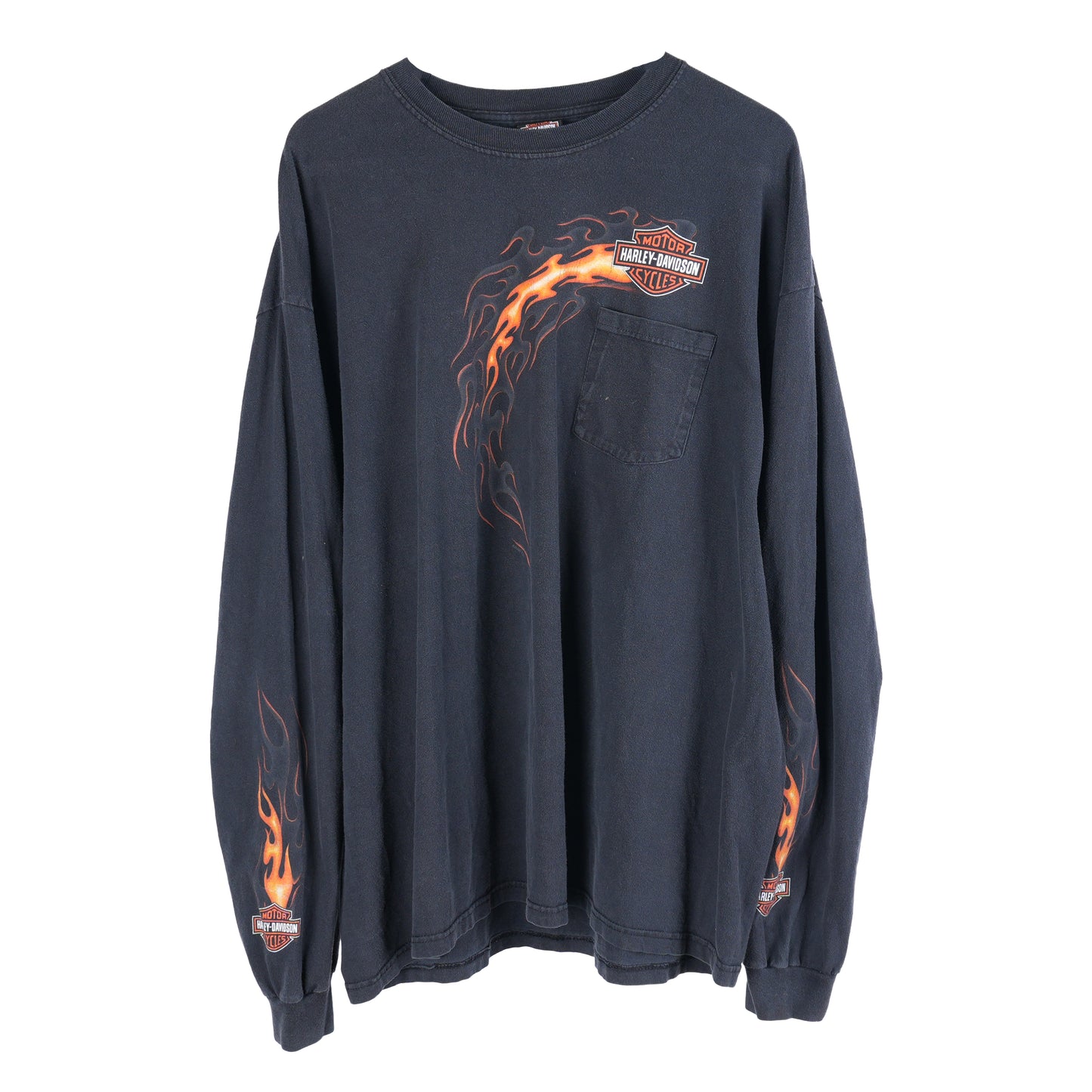 VINTAGE HARLEY DAVIDSON FLAME POCKET LONG SLEEVE