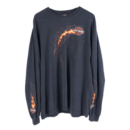 VINTAGE HARLEY DAVIDSON FLAME POCKET LONG SLEEVE