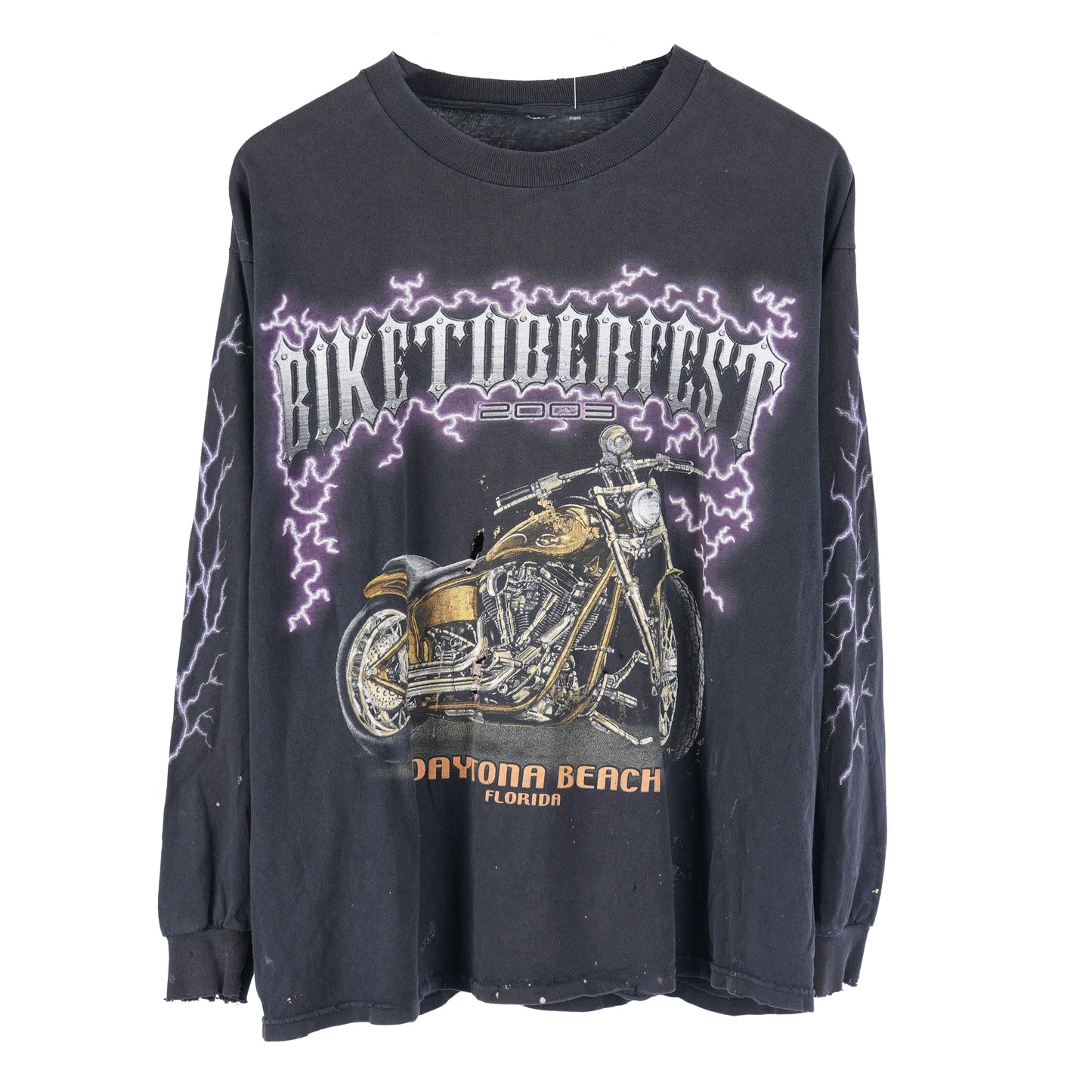 VINTAGE BIKETOBERFEST DAYTONA BEACH LONG SLEEVE TEE
