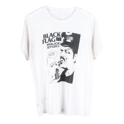 VINTAGE BLACK FLAG 1980s POLICE STORY TEE