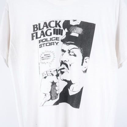 VINTAGE BLACK FLAG 1980s POLICE STORY TEE