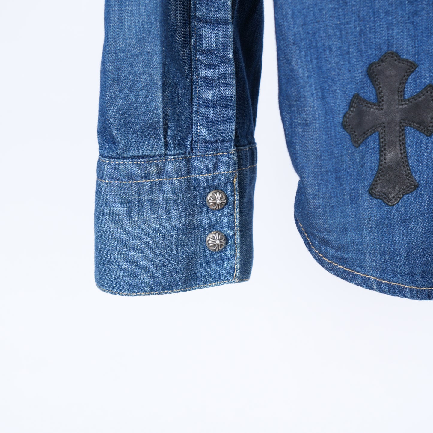 CHROME HEARTS LEVIS DENIM PATCH LIGHT BLUE JACKET