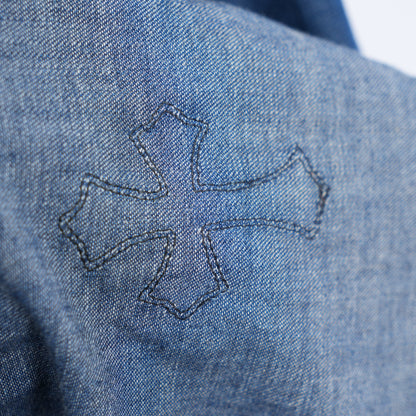 CHROME HEARTS LEVIS DENIM PATCH LIGHT BLUE JACKET