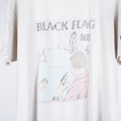 VINTAGE THRASHED BLACK FLAG FAMILY MAN TEE