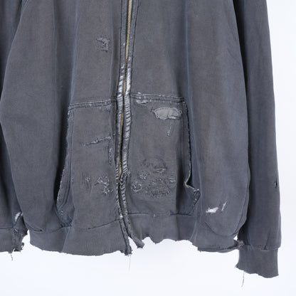THRASHED FADED ZIP UP HOODIE