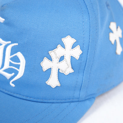CHROME HEARTS BABY  BLUE WITH WHITE CROSS PATCH HAT