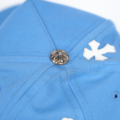CHROME HEARTS BABY  BLUE WITH WHITE CROSS PATCH HAT