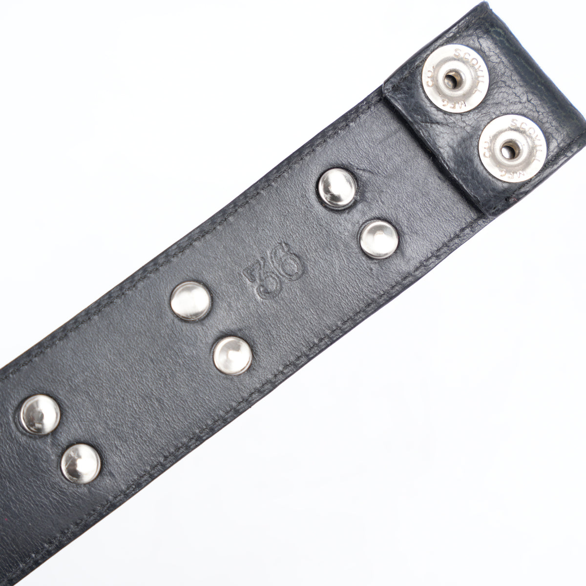 CHROME HEARTS DAGGER EMBELLISHED LEATHER BELT STRAP