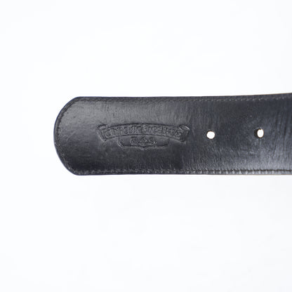 CHROME HEARTS DAGGER EMBELLISHED LEATHER BELT STRAP
