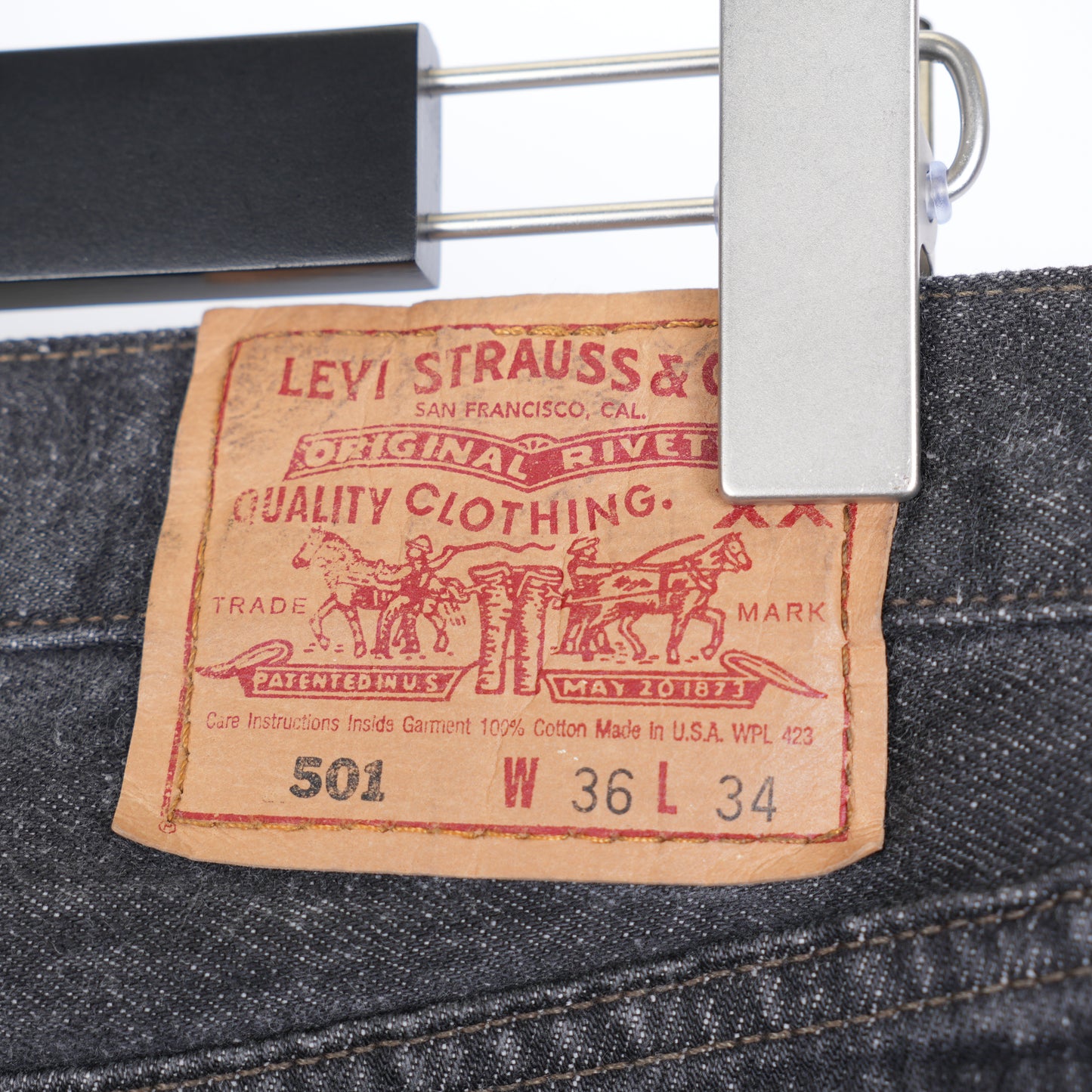 CHROME HEARTS BLACK CROSS PATCH 501 LEVI'S