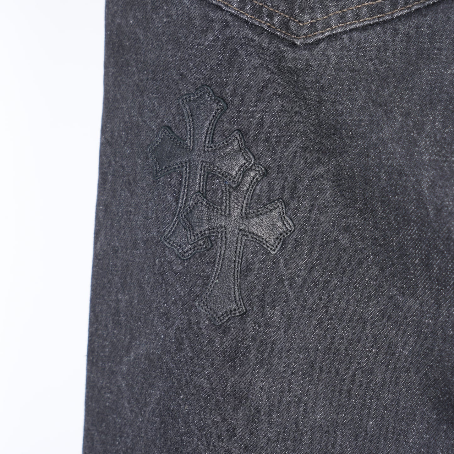 CHROME HEARTS BLACK CROSS PATCH 501 LEVI'S
