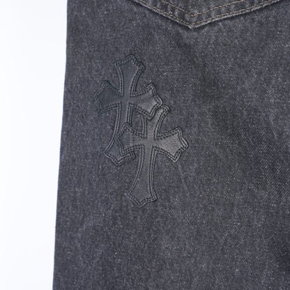CHROME HEARTS BLACK CROSS PATCH 501 LEVI'S