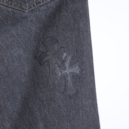 CHROME HEARTS BLACK CROSS PATCH 501 LEVI'S