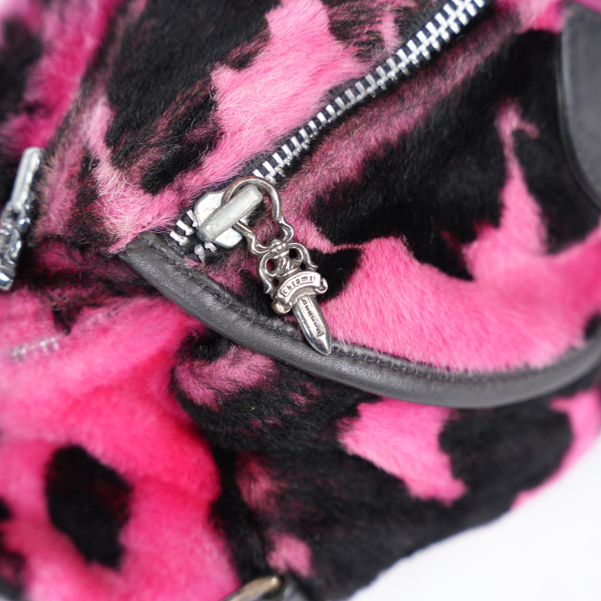 CHROME HEARTS PINK CAMO FUR SNAT BAG