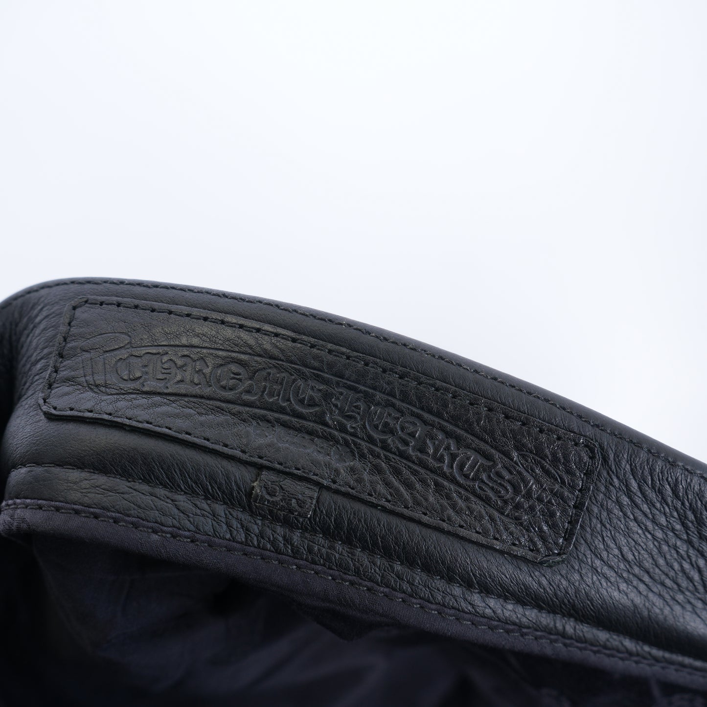 Chrome Hearts Leather Fleur Knee Patch Pants