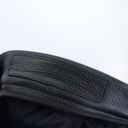 Chrome Hearts Leather Fleur Knee Patch Pants