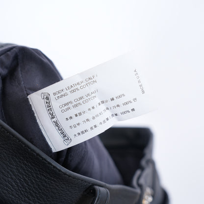 Chrome Hearts Leather Fleur Knee Patch Pants