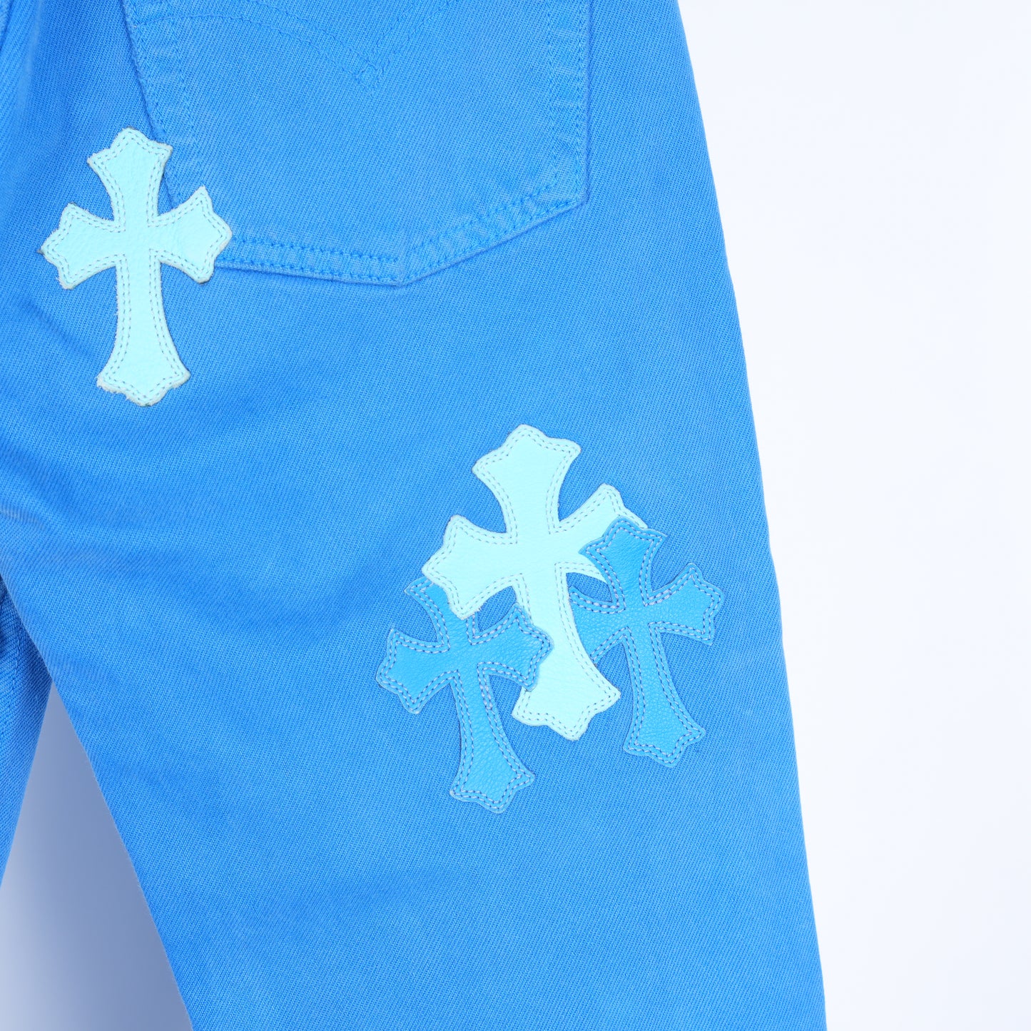 CHROME HEARTS BLUE LONDON JEANS