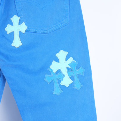 CHROME HEARTS BLUE LONDON JEANS