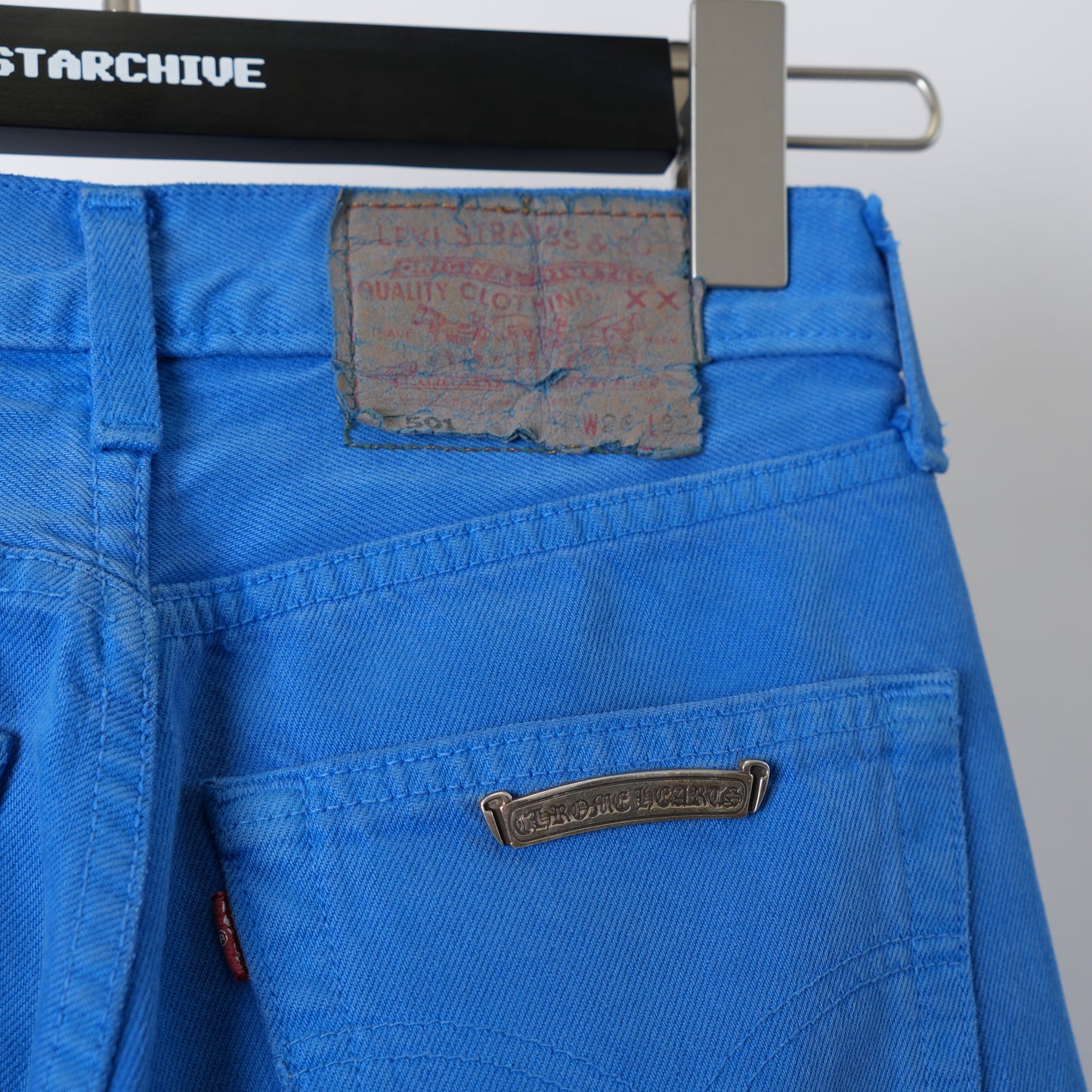 CHROME HEARTS BLUE LONDON JEANS