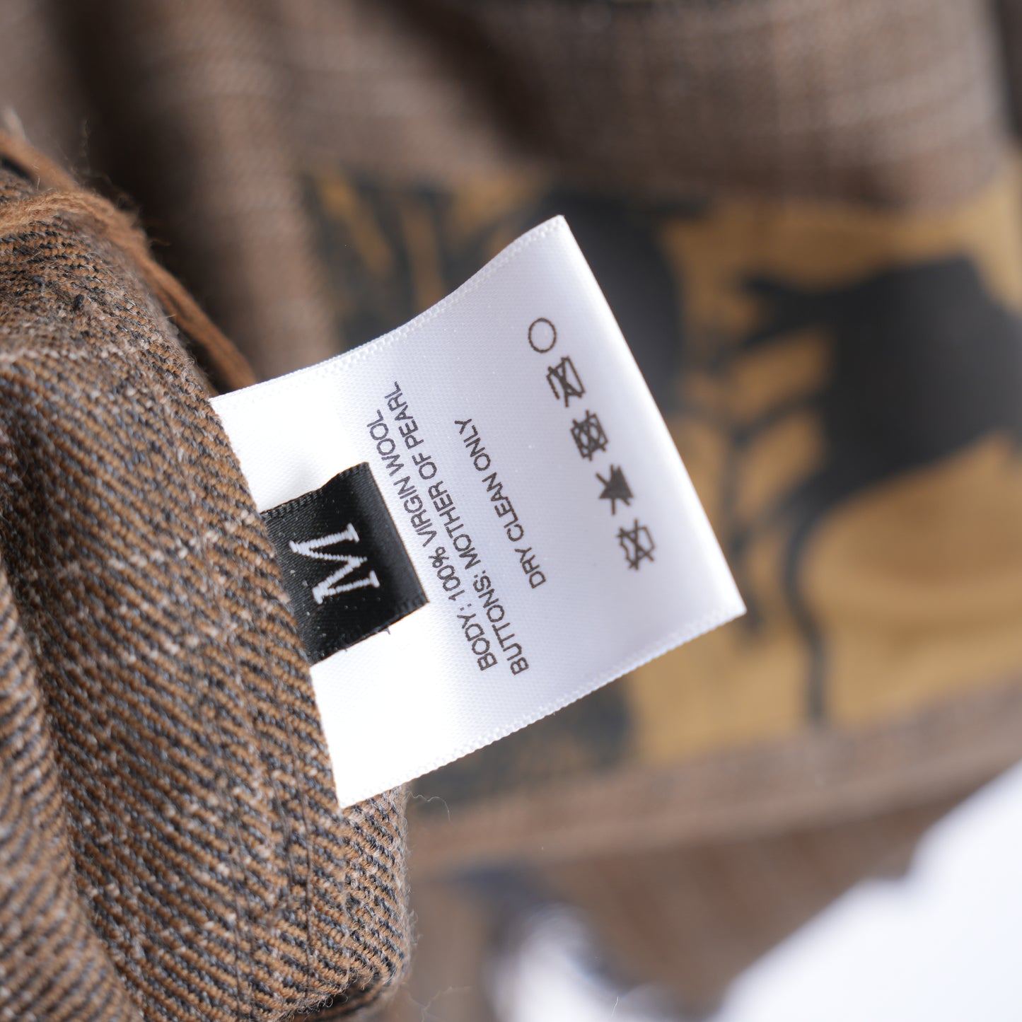 ERD BROWN ASSEMBLAGE FRAYED HEM FLANNEL