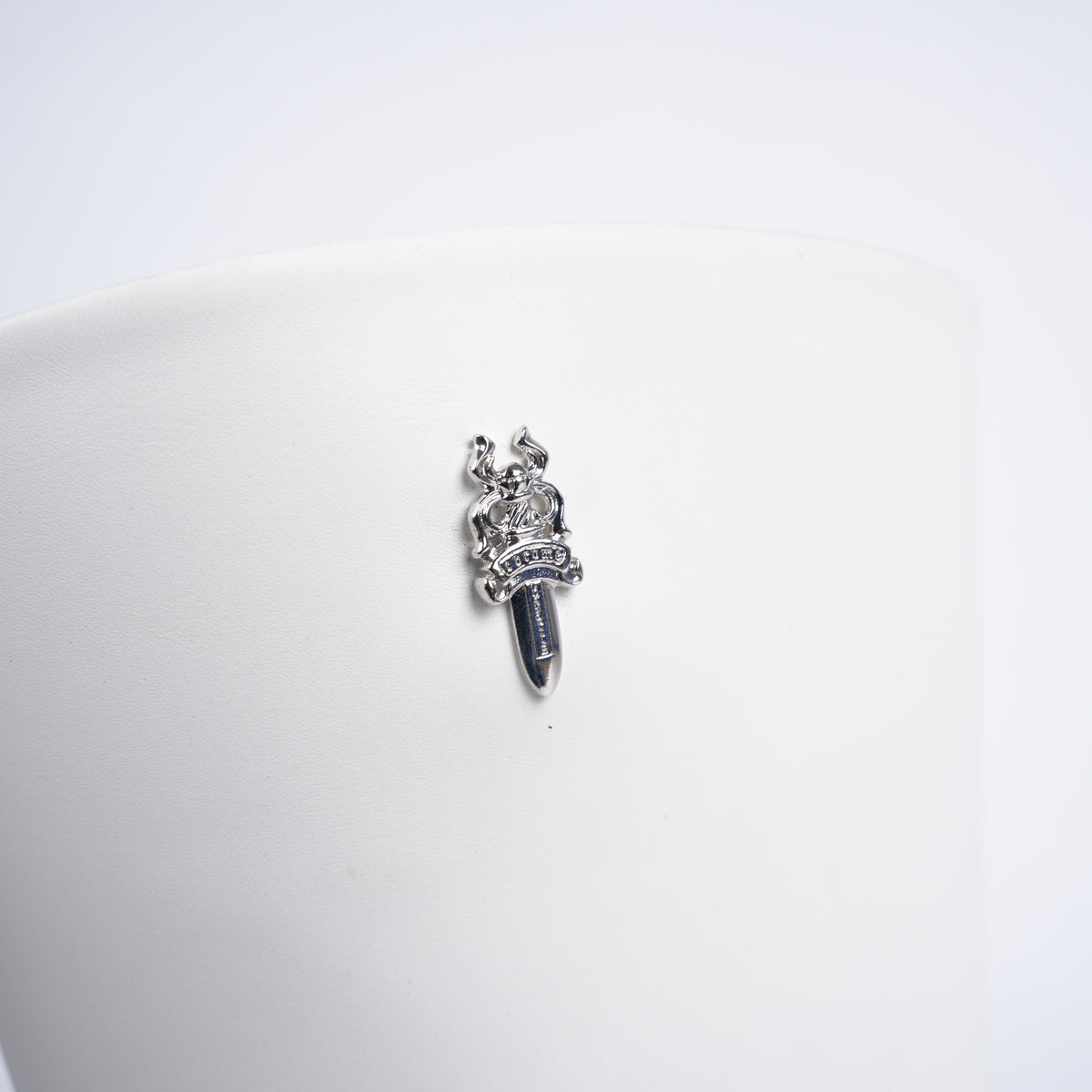 CHROME HEARTS WHITE SUGAR JONES RHODIUM PLATED LEATHER HIGH HEELS