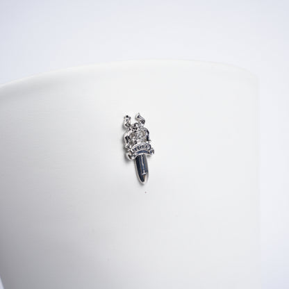CHROME HEARTS WHITE SUGAR JONES RHODIUM PLATED LEATHER HIGH HEELS