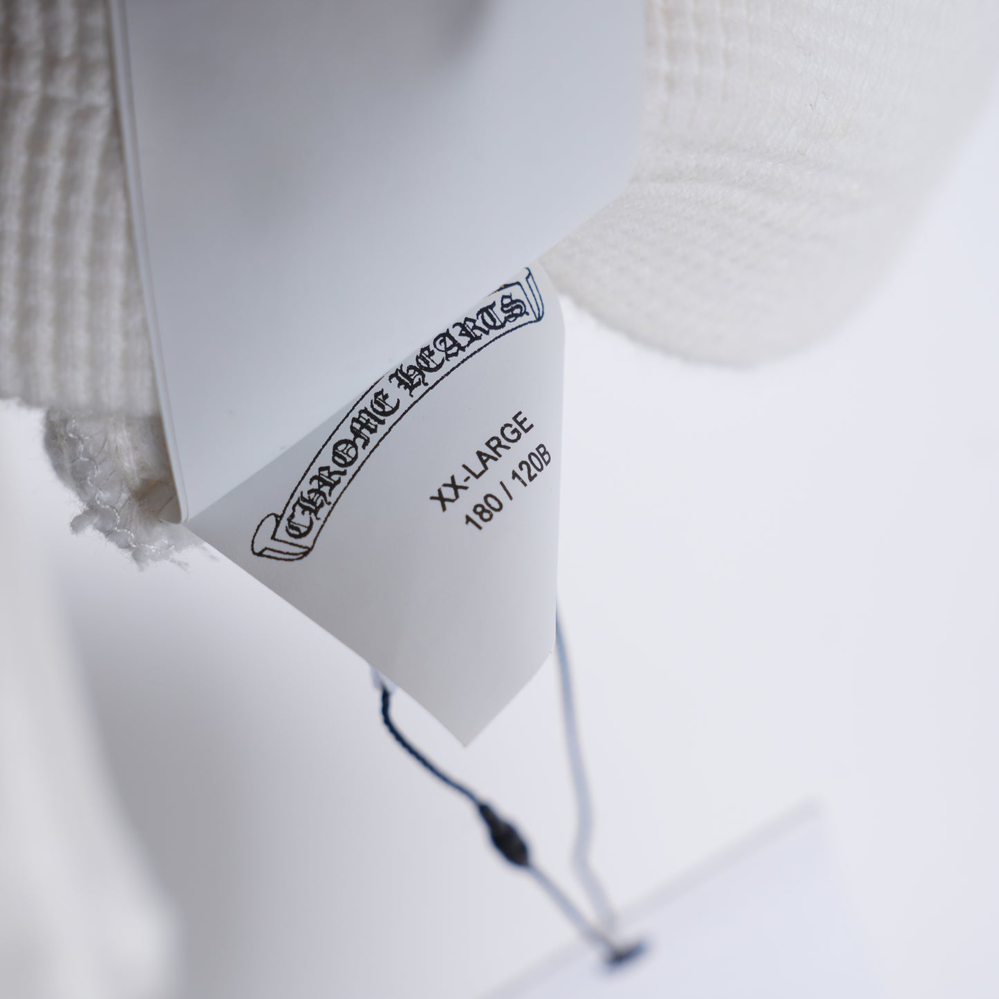 CHROME HEARTS WHITE CROSS PATCH HENLEY THERMAL LONG SLEEVE