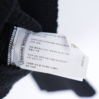 CHROME HEARTS PONY HAIR BLACK MOCKNECK PATCH SWEATER