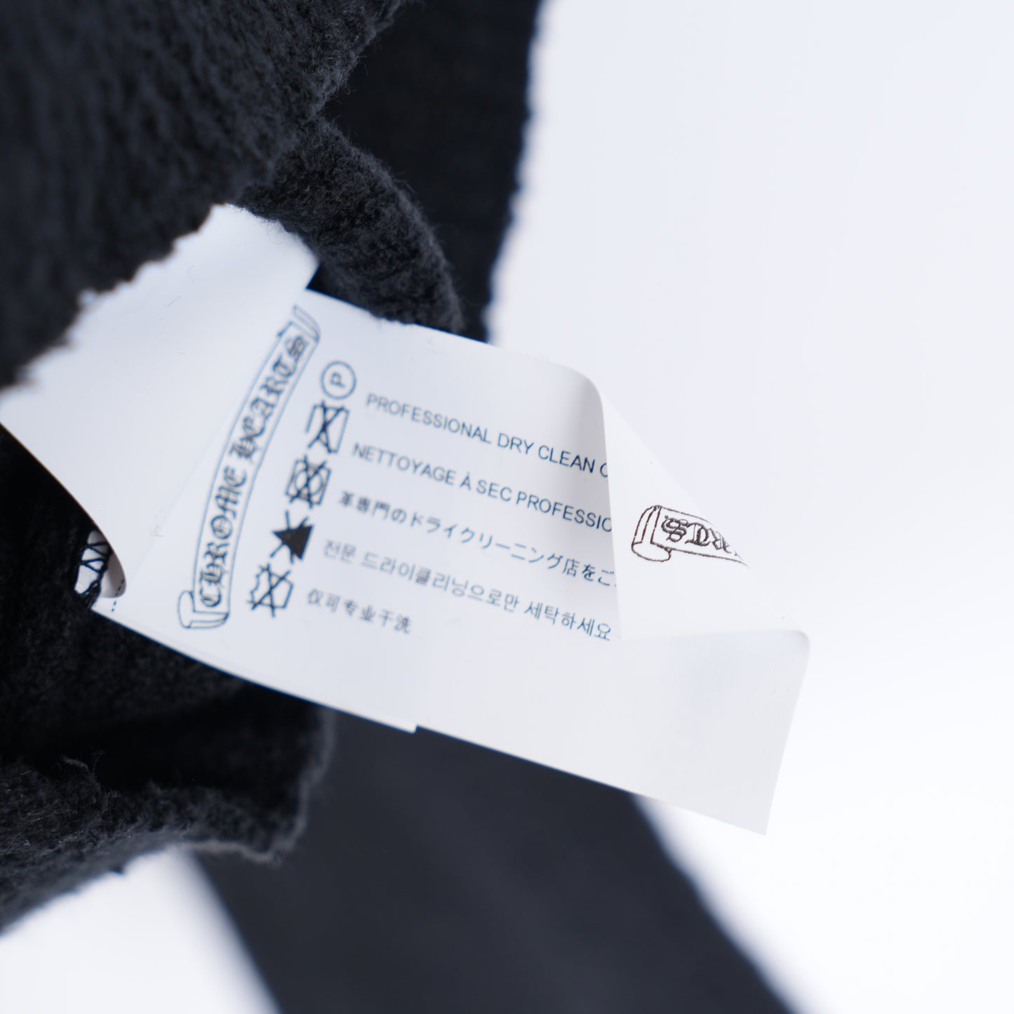 CHROME HEARTS PONY HAIR BLACK MOCKNECK PATCH SWEATER