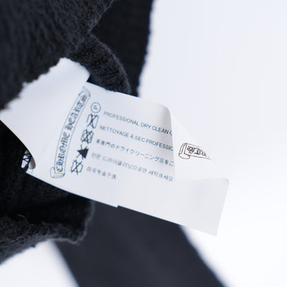 CHROME HEARTS PONY HAIR BLACK MOCKNECK PATCH SWEATER