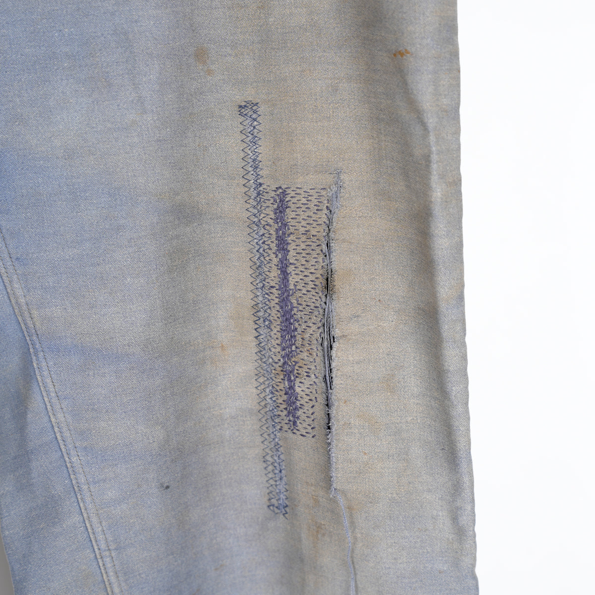 VINTAGE FRENCH WORKWEAR REPAIRED TROUSERS