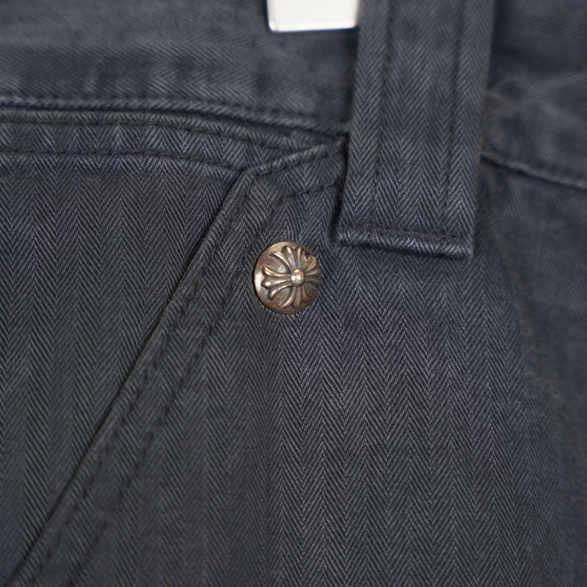 CHROME HEARTS HERRINGBONE CARPENTER PANTS