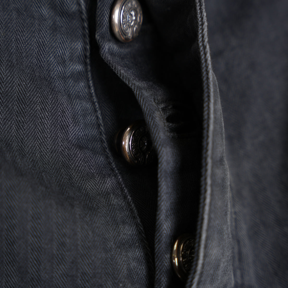 CHROME HEARTS HERRINGBONE CARPENTER PANTS