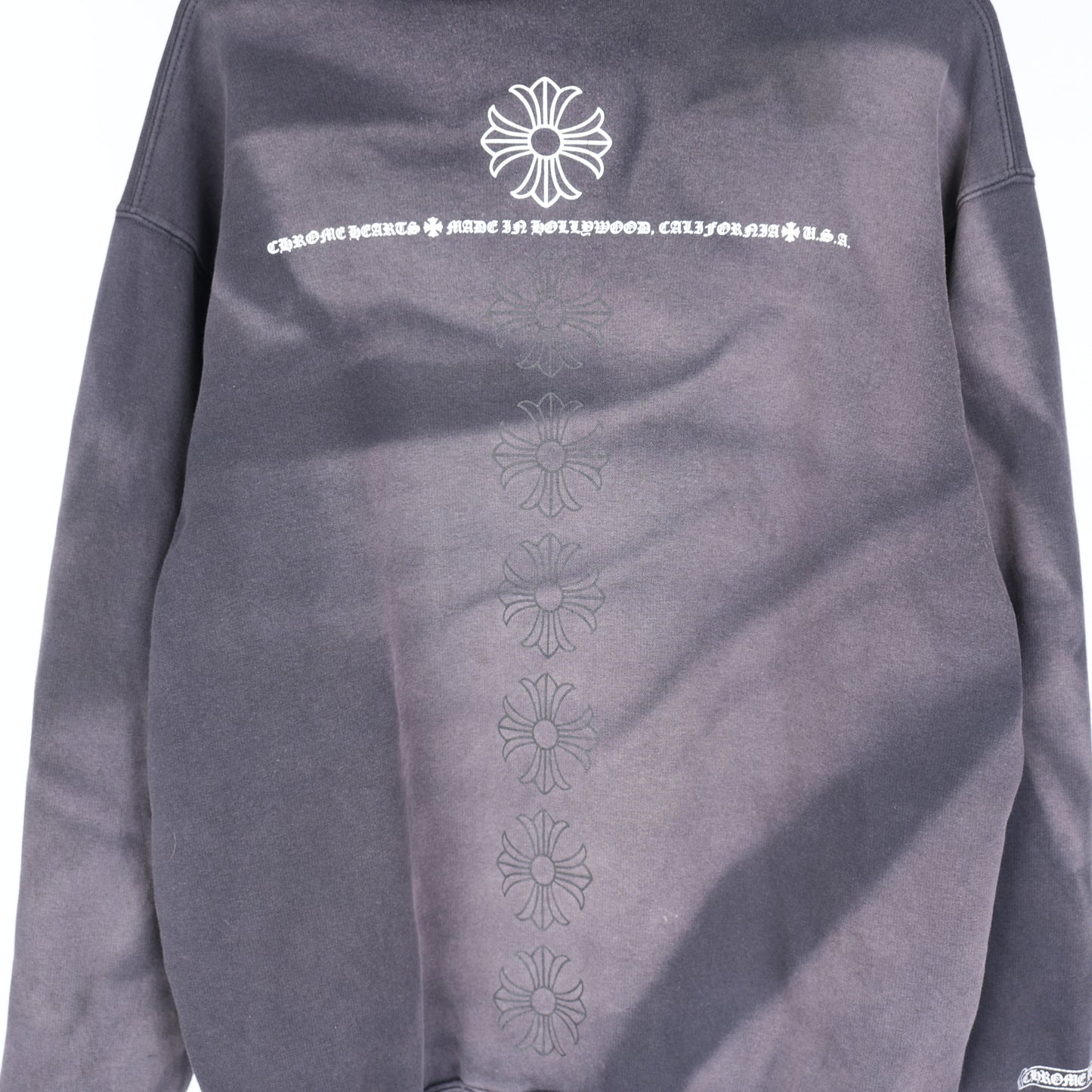 VINTAGE FADED CHROME HEARTS HOLLYWOOD LOGO HOODIE