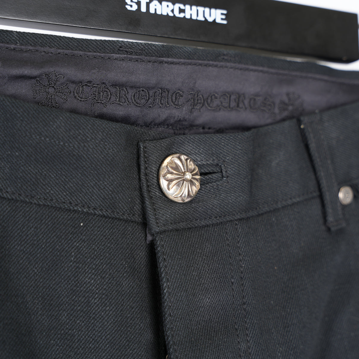 CHROME HEARTS BLACK KS CUT DENIM