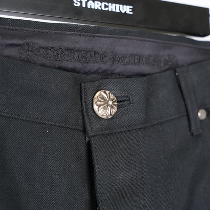 CHROME HEARTS BLACK KS CUT DENIM