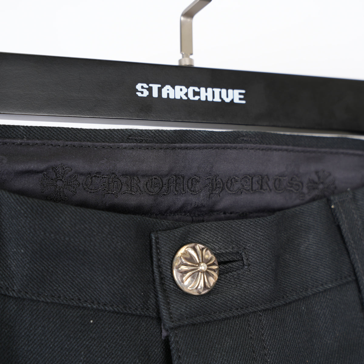 CHROME HEARTS BLACK KS CUT DENIM