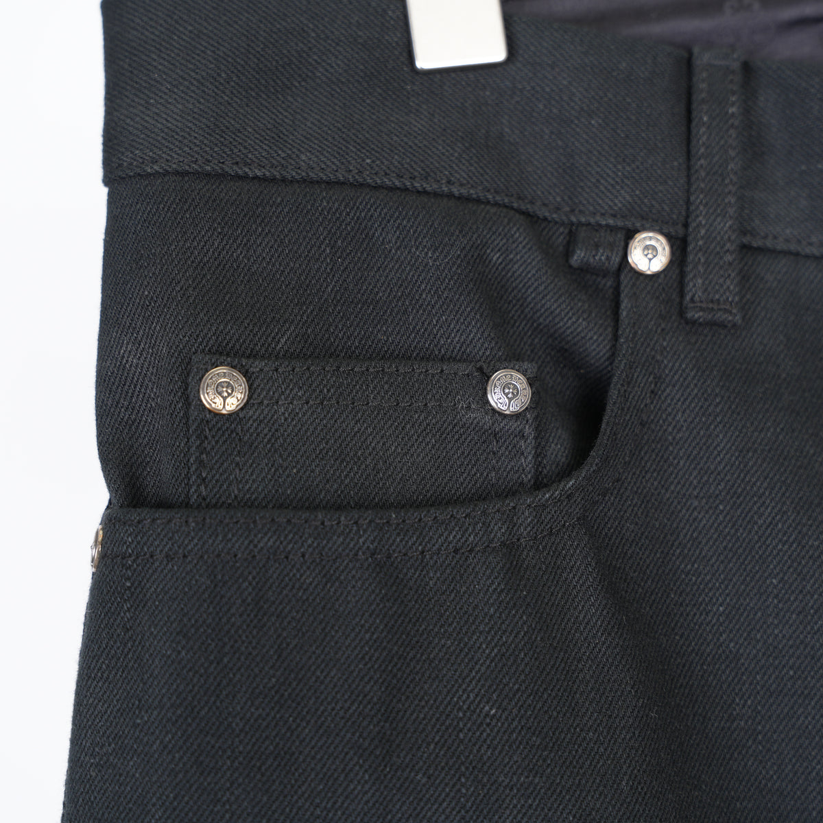 CHROME HEARTS BLACK KS CUT DENIM