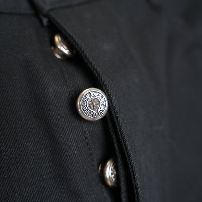 CHROME HEARTS BLACK KS CUT DENIM