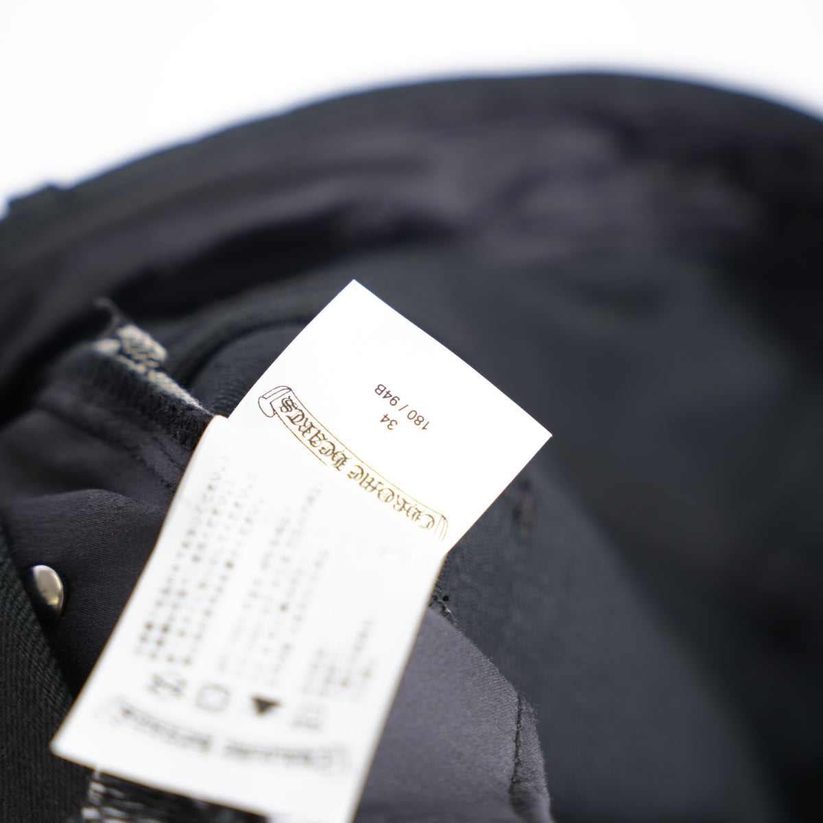CHROME HEARTS BLACK KS CUT DENIM